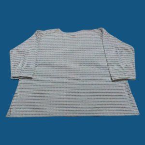 Express Tricot Women's Shirt Poly/Cotton Cuff Sleeve Side Slit Pullover Size L